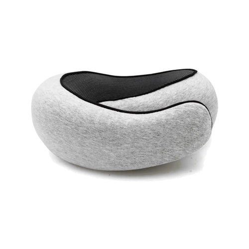 Memory Foam Travel Pillow in Light Gray